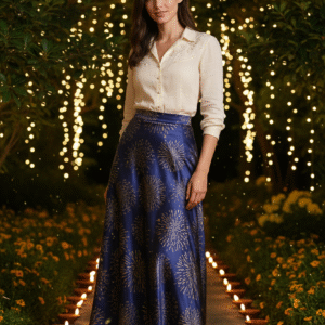 Embellished Shirt and Maxi Skirt