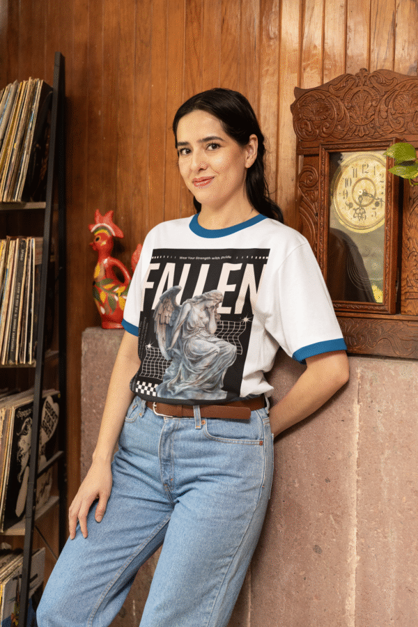 Fallen Angel Women’s Ringer T-Shirt - Image 2